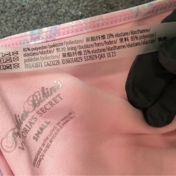 NWT Frankie’s Bikinis X Victoria’s Secret Pink Paisley Brief Bikini Bottoms - Picture 4 of 5